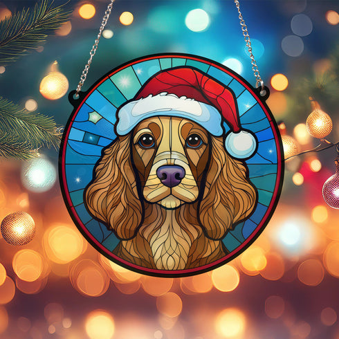 Cocker Spaniel (Working) Chocolate Christmas Suncatcher